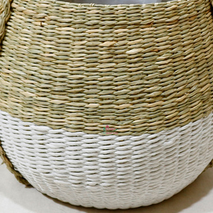 Panier de rangement carré en jonc de mer tressé à la main, organisateur en osier pour comptoir de cuisine et maison - Product Image 5
