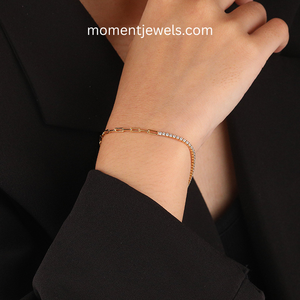925 Sterling Silver Zircon <b>Bracelet</b> Geometric Pendant Twisted <b>Rope</b> Chain <b>Bracelets</b> Simple Classic Style Women Fine Jewelry - Product Image 2