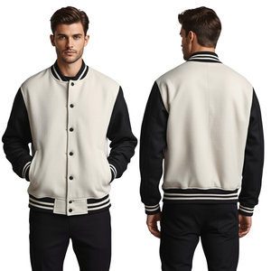 Veste varsity en laine mélangée pour homme, vêtement d'extérieur de qualité supérieure, streetwear - Product Image 2