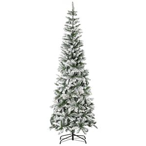 Albero di Natale Artificiale in Pino Sottile Non Illuminato da 2,3 m, Rami Realistici con 668 Punte, Effetto Neve - Product Image 1