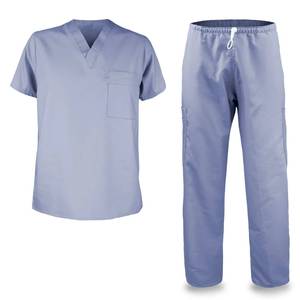 Tenues d'hôpital personnalisées à faible MOQ, ensembles de blouses médicales pour hommes, couleur unie, 100 % coton, séchage rapide, respirantes - Product Image 5