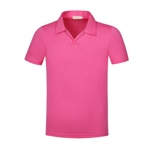 T-shirt d'été personnalisé pour homme à manches courtes, couleur unie, col rabattu, en coton tricoté, séchage rapide, vente en gros - Product Image 3