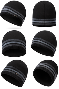 <b>Men</b> Winter Warm Knitted Beanie Hat | Plain Skull <b>Cap</b> with Cuff | Custom Available - Product Image 2