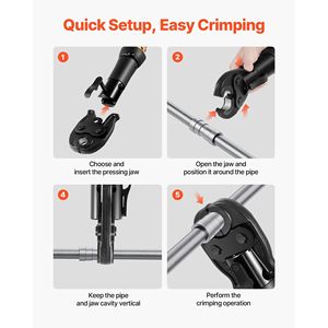 Mordente MegaPress da 1/2 pollice per Utensili a Pressione Serie Compact, in Acciaio Temprato 52 HRC - Compatibile con Tagliatubi Idraulici 24KN - Product Image 5