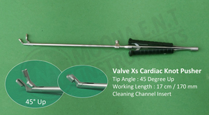 เครื่องมือผ่าตัดสำหรับใส่ในช่องทำความสะอาด รุ่น Valve Xs Cardiac Knot Pusher แบบงอ 45 องศา ความยาวใช้งาน 170 มม. - Product Image 2