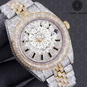 Reloj de Lujo para Mujer Charm Jewellis, Caja Redonda de Acero Inoxidable de 40 mm, Esfera Analógica de Cuarzo, Cristal de Zafiro, Cierre Plegable - Product Image 4