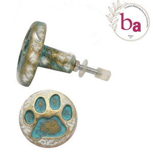 <b>Rustic</b> Cast Iron Industrial Paw Print Cabinet Knob Eco-Friendly Durable Novelty Shape Easy Installation for Furniture Handle - Product Image 4
