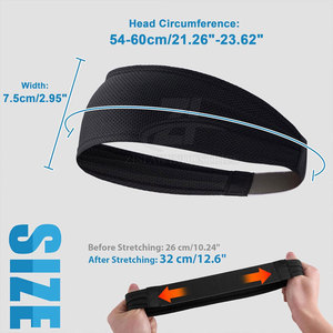 Custom Logo Athletic Head <b>Bands</b> Spandex / Nylon Made Running Gym <b>Workout</b> Wear Head <b>Bands</b> - Product Image 5