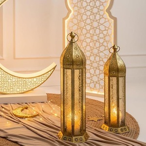 Metal Ramadan Moroccan <b>Lantern</b> Vintage Hanging Lamp Candle <b>Tealight</b> Light for Home Decoration Exquisite Indoor And Outdoor Patio - Product Image 2