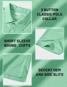 Polos de Alta Calidad para Hombre, Manga Corta, Algodón Piqué Suave, Corte Clásico, Camisetas Casuales para Golf - Product Image 4
