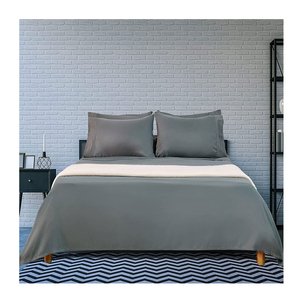 Drap de lit en coton uni, tissu doux, couverture de chambre à coucher, literie, textile de maison, drap de lit en coton rayé - Product Image 2
