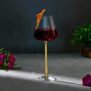 Juego de 2 Vasos Altos Clásicos para Cócteles con Decoración de Lámina de Oro de 24K para Bar de Lujo y Bebidas en Casa - Product Image 1