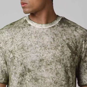 Camiseta de Algodón Lavado Estilo Vintage, Talla Grande, Informal, Moda Urbana, Calidad Premium, Ropa para Hombre - Product Image 4