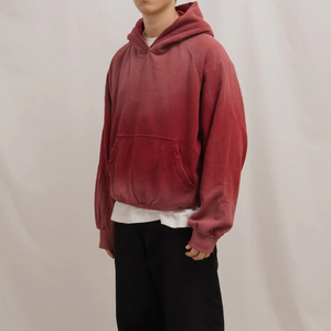 Sweat à capuche pour homme fabriqué en usine, effet délavé soleil, léger, séchage rapide, avec logo personnalisé - Product Image 2