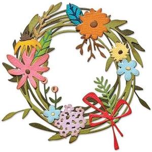 Corona Floral Metálica Hecha a Mano, Redonda, Decorativa, Estilo Rústico, Sin Iluminación, Paquete Individual - Product Image 1