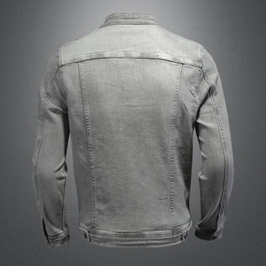 Men Winter High Street Front Hip Hop Casual Denim Jacket Sets Full Sleeve Rough Ribbed Eco-Friendly Breathable Quick Dry 380g - Product Image 6