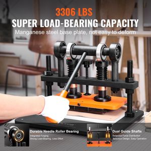 Machine de découpe manuelle pour cuir, plaque de gaufrage 11 x 5,5, course de pression 0,47, double axe de guidage, machine de découpe à double guide - Product Image 3