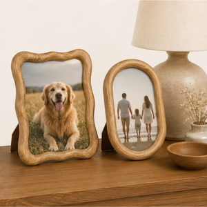 Wholesale Wavy Wood Photo <b>Frame</b> Handmade <b>Vintage</b> Wave-Edged Wiggle <b>Picture</b> <b>Frame</b> for Tabletop Wedding and Home Decor Custom Size - Product Image 4