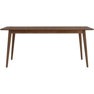 Table à manger en placage de noyer de qualité supérieure avec pieds en bois massif, table rectangulaire moderne pour café et maison de luxe - Product Image 3