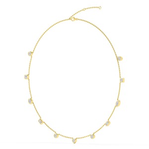 Collier avec pendentif en diamant de laboratoire multi-formes 3,41 CTW Or rose 9 carats Bijoux fins 16 pouces - Product Image 5