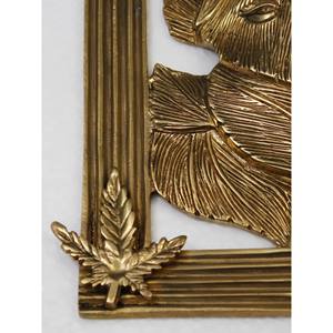 Tenture murale feuille de Ganesha en laiton de 7 pouces fabriquée à la main en Inde - Product Image 1