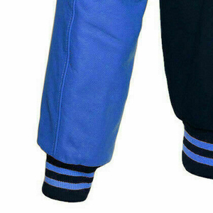 Veste universitaire personnalisée avec logo, manches en cuir, broderie noire, veste de baseball pour couple, veste universitaire pour homme, veste varsity - Product Image 6