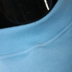 Sweat-shirt à capuche demi-zip en velours HFU SKY BLUE 100% coton, broderie appliquée BLEU MARINE, CLUSH SPORTS, impression numérique hiver - Product Image 4