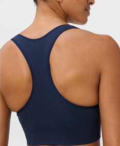 Camiseta sin mangas para mujer, verano 2021, informal, deportiva, corta, de colores sólidos, tejida, top corto para mujer - Product Image 2