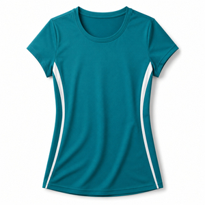 Camiseta Deportiva Personalizada OEM TRENDY PUFFIN para Mujer, Cuello Redondo, Manga Corta, 100% Algodón, Corte Regular, Informal, Transpirable, para Todas las Temporadas - Product Image 5