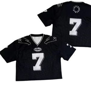 Camisetas de Fútbol Americano Lisas al por Mayor, Camiseta Corta para Mujer, Camiseta de Fútbol Americano Personalizada - Product Image 1