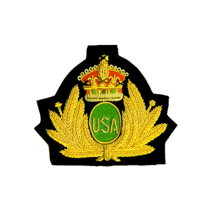 Custom Handmade Bullion Wire Embroidery Patch Premium Canvas Fabric 3D Badge Rhinestone Safety <b>Pin</b> OEM Wholesale - Product Image 6