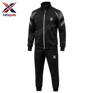 Survêtement de qualité export vintage coupe ajustée 100 % coton uni respirant confortable tenue de sport décontractée vente en gros - Product Image 3