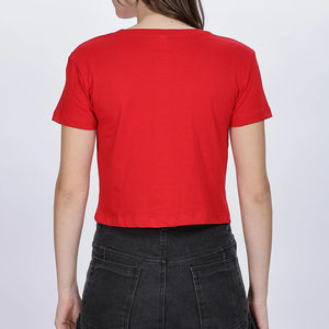 T-shirts courts personnalisés respirants pour femmes en promotion – T-shirts unis pour le sport et le quotidien avec options OEM/ODM - Product Image 2
