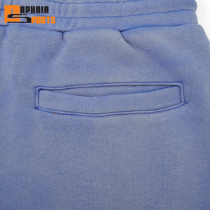 Pantalones Cortos Deportivos Azules de Alta Calidad, Cómodos, de Algodón y Felpa, con Cintura Elástica, Precio al por Mayor - Product Image 5