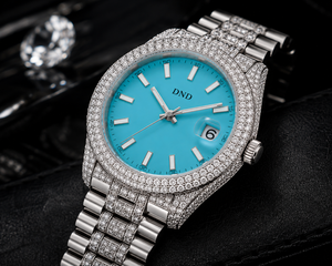 Reloj de Lujo con Esfera Azul y Diamantes, Moda Premium - Product Image 5