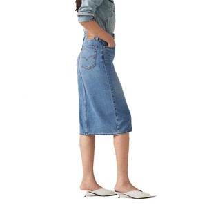 Women <b>Denim</b> Skirt Stylish High Waist <b>Stretch</b> <b>Denim</b> Skirt Comfortable Durable Fabric Suitable for Casual Daily Wear Vacation - Product Image 4