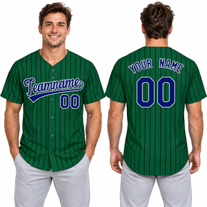 Camiseta de Béisbol Personalizada para Hombre, con Rayas Naranjas, Cuello en V, Manga Corta, Transpirable, de Poliéster, con Impresión del Nombre y Número del Equipo, para Todas las Temporadas - Product Image 2