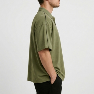 เสื้อยืดคอกลมแขนสั้นทรงปกติสำหรับผู้ชาย สีพื้น ผ้าฝ้ายถักเนื้อนุ่ม ระบายอากาศได้ดี ป้องกันรอยยับ เหมาะสำหรับใส่ลำลอง - Product Image 3