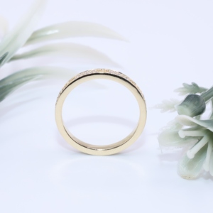 Luxury Solid Yellow Gold Screw Detail Lab Diamond Band Micro Pave Classic Certified Eternity Stacking <b>Ring</b> Fine Jewelry <b>Couple</b> - Product Image 2