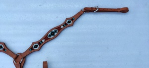 Collier de poitrine en cuir véritable de vachette style western, personnalisable, léger, orné de perles, saisonnier, vente en gros OEM/ODM - Product Image 6