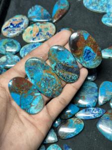 Mahnaj <b>Gems</b> Rare Quality Natural Azurite Matching Gemstone bulk lot Loose Crystal <b>Stone</b> Cabochons for DIY Jewelry Making . - Product Image 2