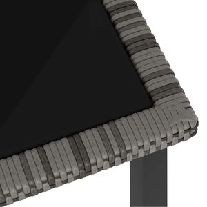 โต๊ะรับประทานอาหาร "x27.6" x28.7 "ทำจากหวายโพลีทนทานสีเทา27.6 - Product Image 3