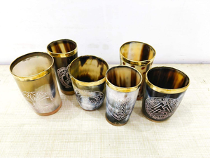 Beautiful Eco-Friendly Handmade Viking Horn <b>Shot</b> <b>Glass</b> for Parties Beer Whiskey Vodka Lovers Buffalo Horn Material - Product Image 3