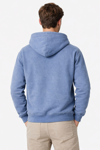 Sudadera con capucha Glory Custom Oversized Crop Acid Wash de primera calidad con cremallera para uso casual, unisex, OEM, venta al por mayor. - Product Image 3