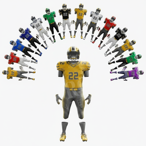 Comfortable New Latest Design Whole Sale Cheap Price American Football Uniforms Athletic Training Protective Sports Football Kit - Product Image 1