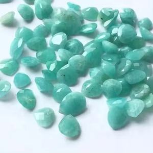 Qualité de qualité AAA ++ au prix de gros Pierres précieuses en vrac taillées en cœur à facettes d'amazonite naturelle de 6mm du fournisseur vérifié - Product Image 1