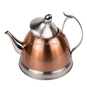 Nobili-<b>Tea</b> 1.0 Qt. Stainless Steel <b>Tea</b> <b>Pot</b> with Removable <b>Infuser</b> Basket in Copper Color - Product Image 4