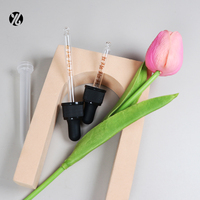 Flacon en verre transparent ambré vide pour huile essentielle avec compte-gouttes gradué en verre et protection personnalisée pour compte-gouttes