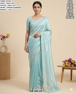 Purple Silk <b>Saree</b> With Embroidered Border <b>For</b> <b>Women</b> Wedding Occasion Elegant Traditional Wear Regular Fit Floor Length - Product Image 4