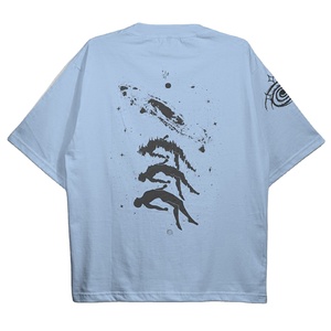Camiseta de Manga Corta Beige Extra Grande para Hombre, Cuello Alto, Estampado Digital, Formal, 100% Algodón Tejido - Product Image 6
